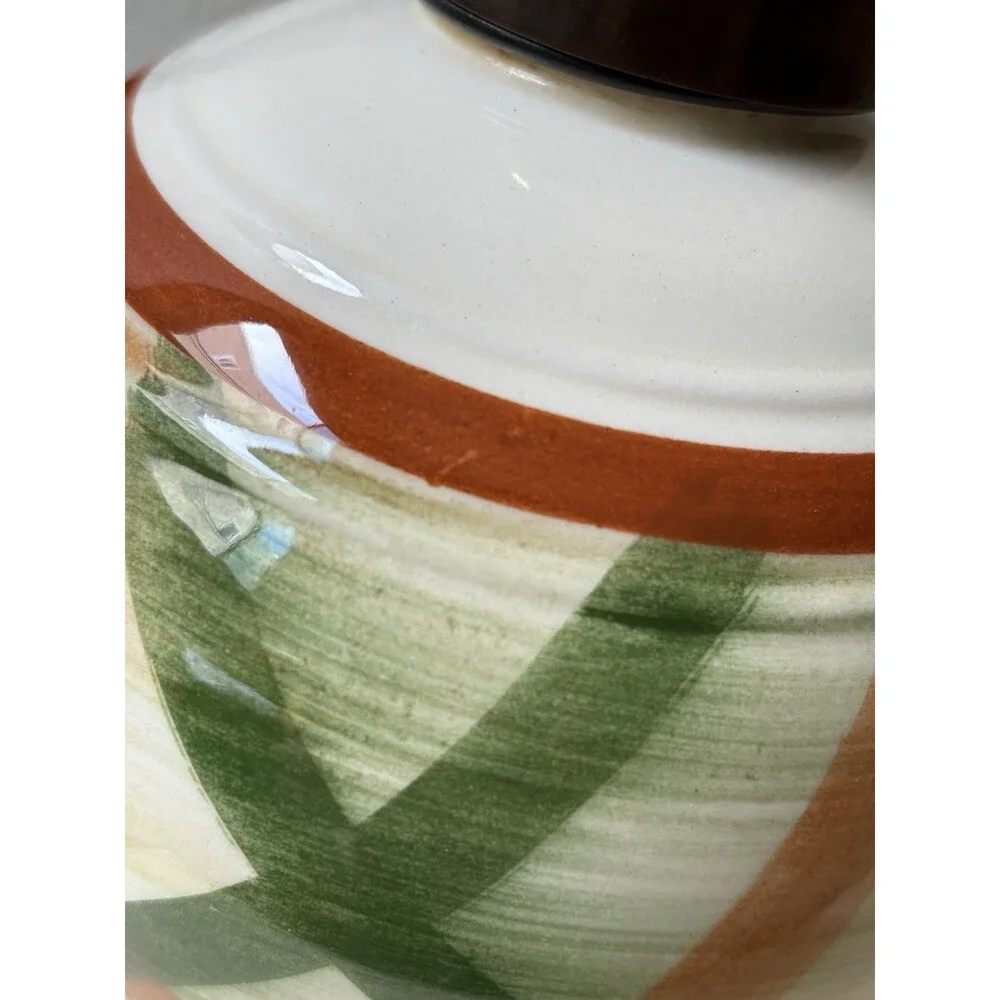 Vintage '40s/'50sVernon Kilns Vernonware Homespun Coffee Carafe with Stopper Lid